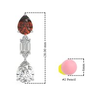 Pear & Emerald Cut Dangle Earrings