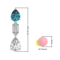 Pear & Emerald Cut Dangle Earrings