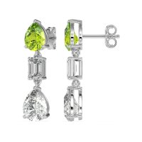 Pear & Emerald Cut Dangle Earrings