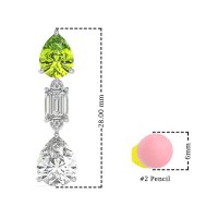 Pear & Emerald Cut Dangle Earrings