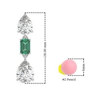 Pear & Emerald Cut Dangle Earrings