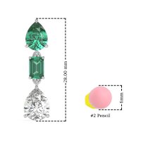 Pear & Emerald Cut Dangle Earrings