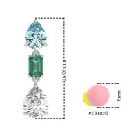 Pear & Emerald Cut Dangle Earrings