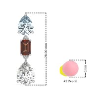 Pear & Emerald Cut Dangle Earrings