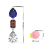 Pear & Emerald Cut Dangle Earrings