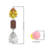 Pear & Emerald Cut Dangle Earrings