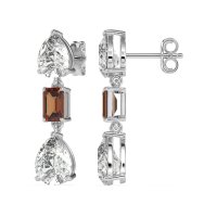 Pear & Emerald Cut Dangle Earrings