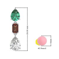 Pear & Emerald Cut Dangle Earrings