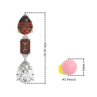 Pear & Emerald Cut Dangle Earrings