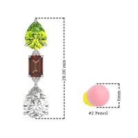 Pear & Emerald Cut Dangle Earrings