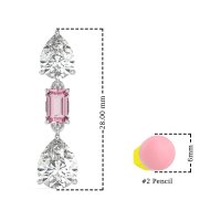 Pear & Emerald Cut Dangle Earrings