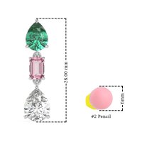 Pear & Emerald Cut Dangle Earrings