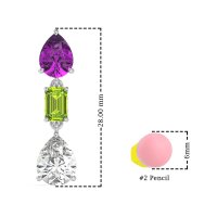 Pear & Emerald Cut Dangle Earrings