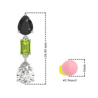 Pear & Emerald Cut Dangle Earrings
