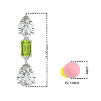 Pear & Emerald Cut Dangle Earrings