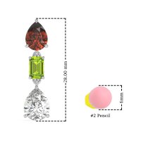 Pear & Emerald Cut Dangle Earrings