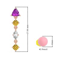 Multi-Shape Trillion Dangling Earrings