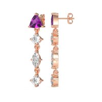 Multi-Shape Trillion Dangling Earrings