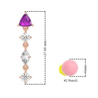 Multi-Shape Trillion Dangling Earrings