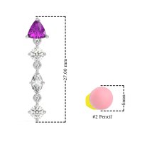 Multi-Shape Trillion Dangling Earrings