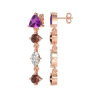 Multi-Shape Trillion Dangling Earrings