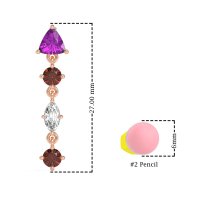 Multi-Shape Trillion Dangling Earrings