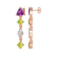 Multi-Shape Trillion Dangling Earrings