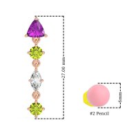 Multi-Shape Trillion Dangling Earrings