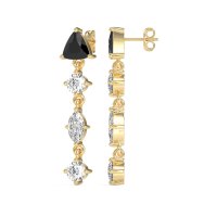 Multi-Shape Trillion Dangling Earrings