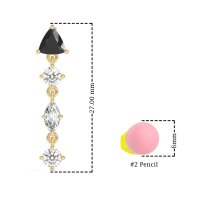 Multi-Shape Trillion Dangling Earrings