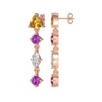 Multi-Shape Trillion Dangling Earrings