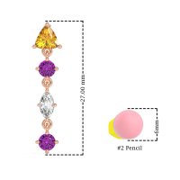 Multi-Shape Trillion Dangling Earrings