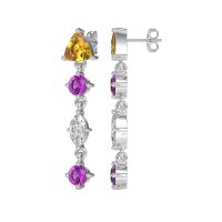 Multi-Shape Trillion Dangling Earrings