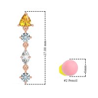 Multi-Shape Trillion Dangling Earrings