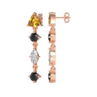Multi-Shape Trillion Dangling Earrings