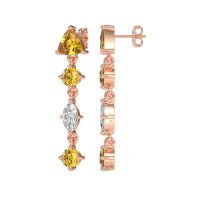 Multi-Shape Trillion Dangling Earrings