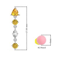 Multi-Shape Trillion Dangling Earrings