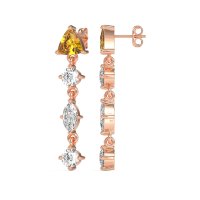 Multi-Shape Trillion Dangling Earrings