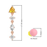 Multi-Shape Trillion Dangling Earrings