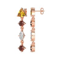 Multi-Shape Trillion Dangling Earrings