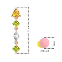 Multi-Shape Trillion Dangling Earrings