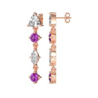 Multi-Shape Trillion Dangling Earrings