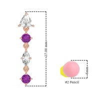 Multi-Shape Trillion Dangling Earrings