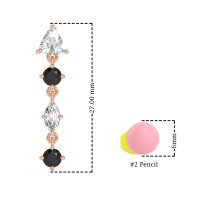 Multi-Shape Trillion Dangling Earrings