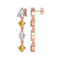 Multi-Shape Trillion Dangling Earrings