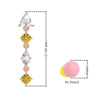 Multi-Shape Trillion Dangling Earrings