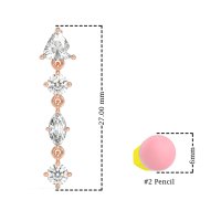 Multi-Shape Trillion Dangling Earrings