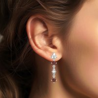 Multi-Shape Trillion Dangling Earrings