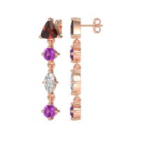 Multi-Shape Trillion Dangling Earrings