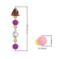 Multi-Shape Trillion Dangling Earrings